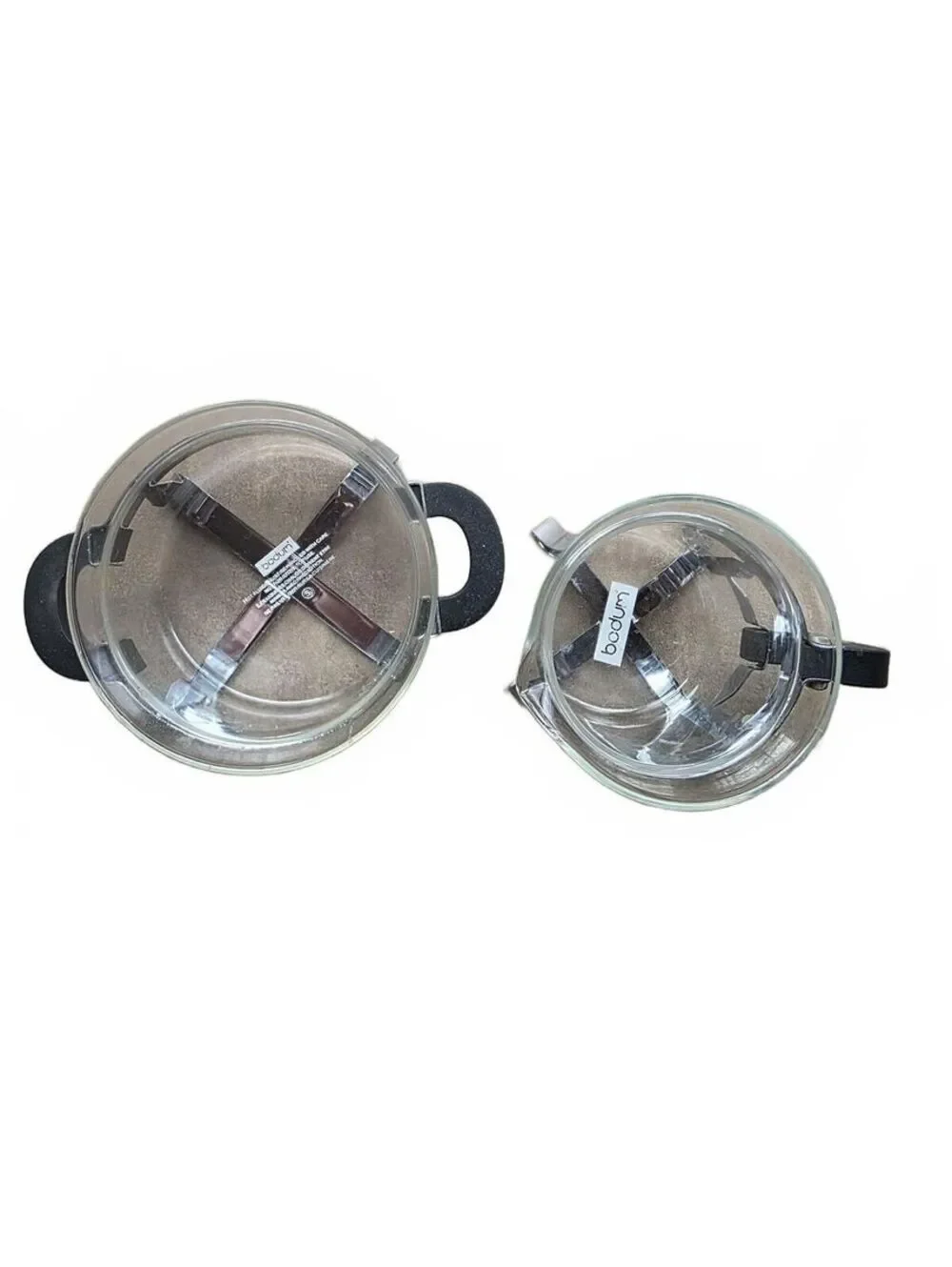 Vintage Bodum Chambord Sugar and Creamer Set Glass & Chrome Mid-Century Modern